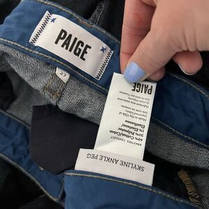 PAIGE Dark Wash SKYLINE ANKLE PEG Jeans Size 27 preowned good price designer